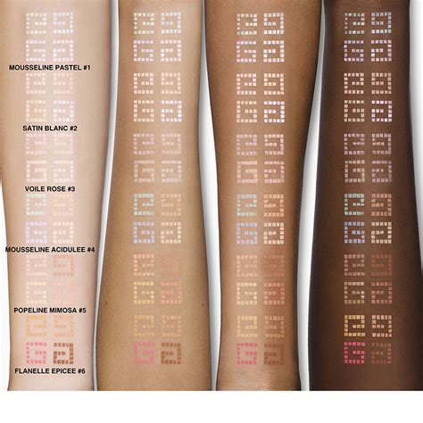 givenchy prisme libre puder swatches|Givenchy prisme libre finishing.